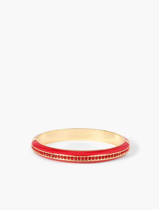 TALBOTS ENAMEL PAVE HINGE BANGLE BRACELET