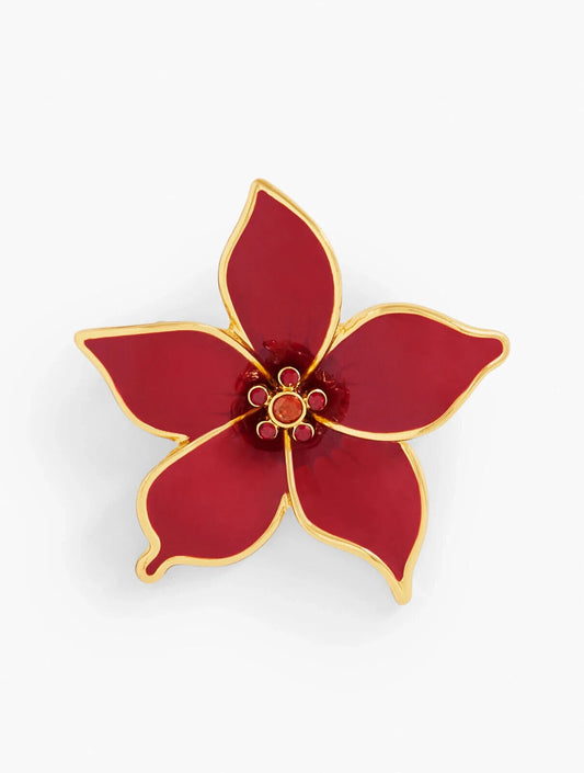 TALBOTS PRETTY POINSETTIA BROOCH