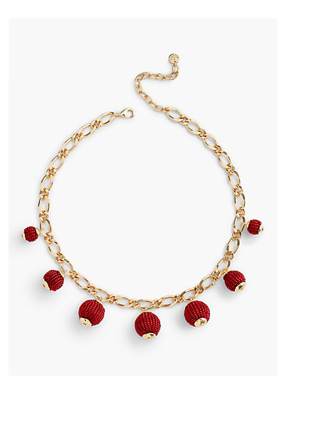 TALBOTS Disco Ball Lights Statement Necklace