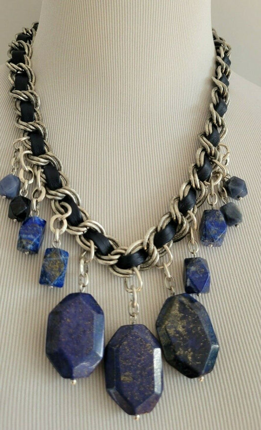 CHICO'S BLUE BIB NECKLACE