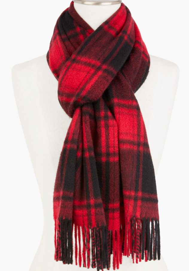 TALBOTS FIRESIDE PLAID CASHMERE WRAP