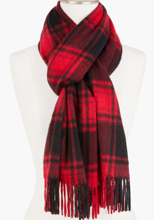 TALBOTS FIRESIDE PLAID CASHMERE WRAP