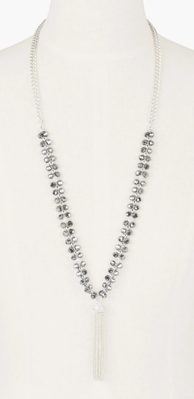 TALBOTS FACETED CLUSTER BEAD NECKLACE