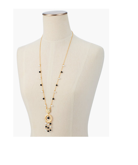 TALBOTS Long Dream Catcher Pendant Necklace