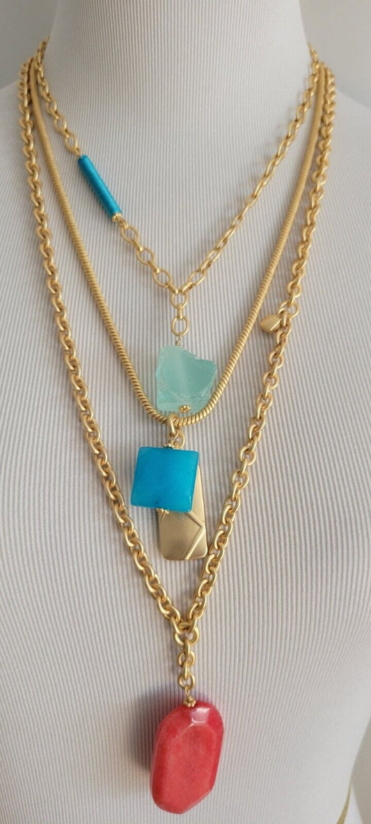 CHICO'S MULTICOLOR MULTISTRAND NECKLACE
