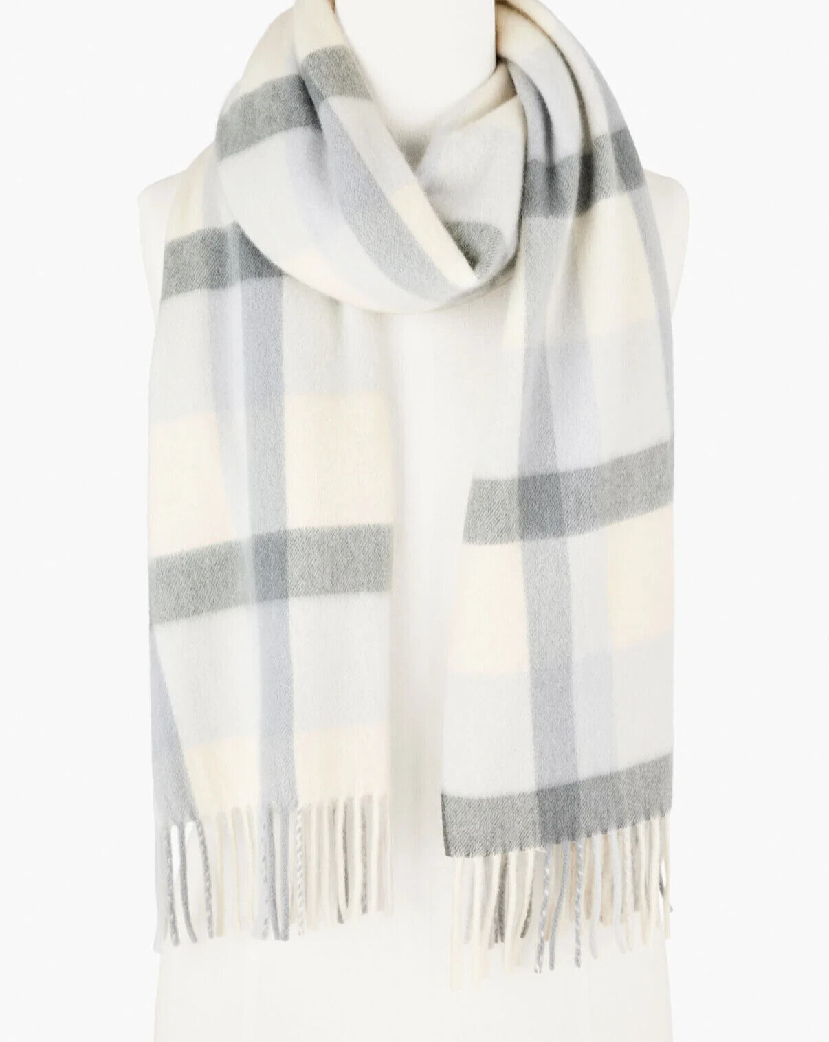 TALBOTS CASHMERE WATERWEAVE SCARF- SNUG PLAID