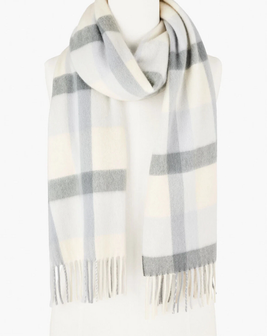 TALBOTS CASHMERE WATERWEAVE SCARF- SNUG PLAID