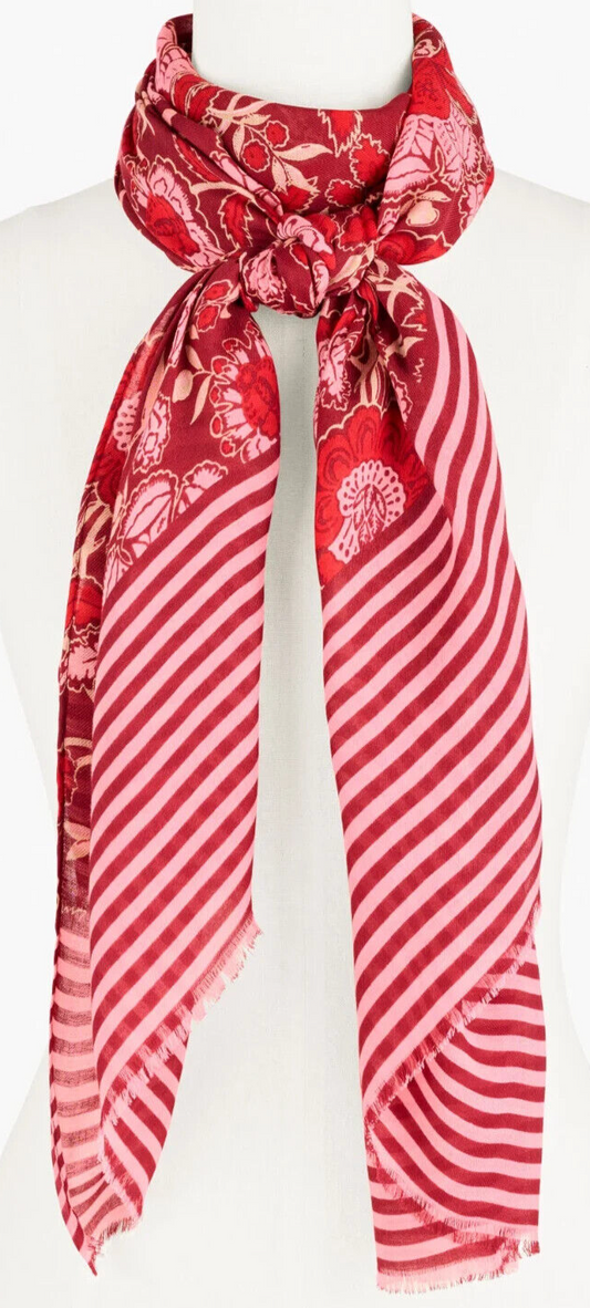 TALBOTS MAJESTIC BLOOMS OBLONG SCARF