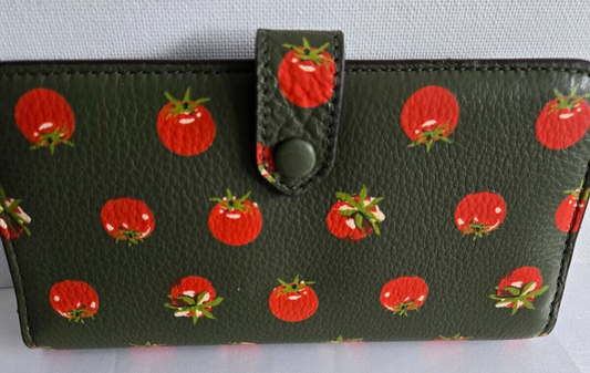 Vera Bradley Tab Wallet, Tiny tomatoes in Leather