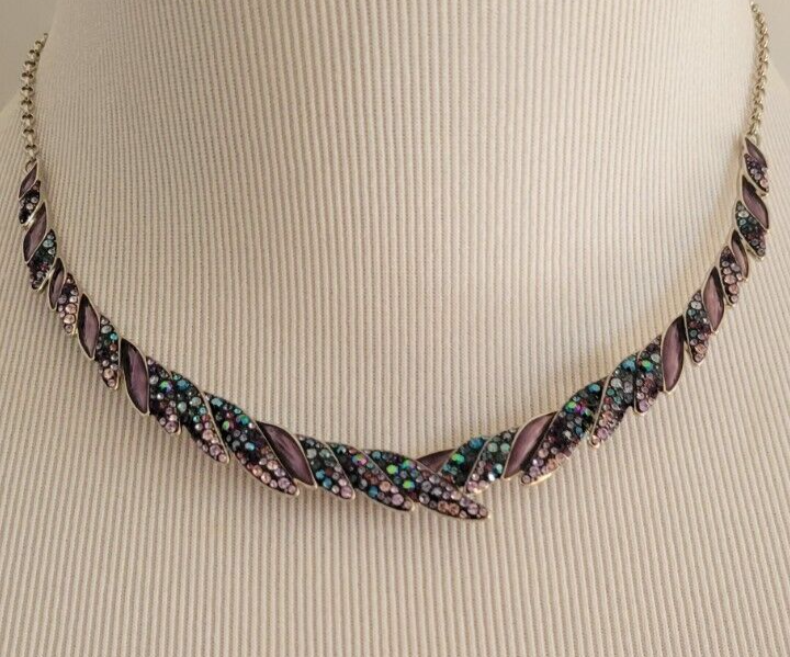 Swarovski Crystal Collar Necklace, Rhodium Plated