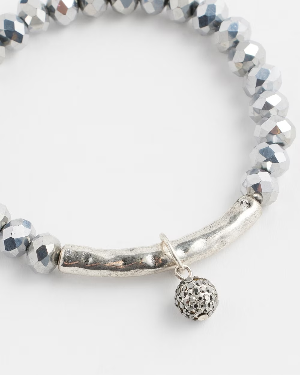 CHICO'S DISCO BALL DANGLE STRETCH BRACELET