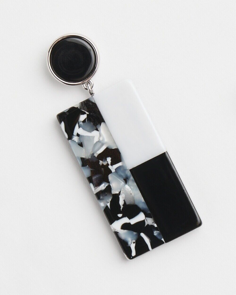 CHICO'S NO DROOP MARBLE RESIN EARRINGS
