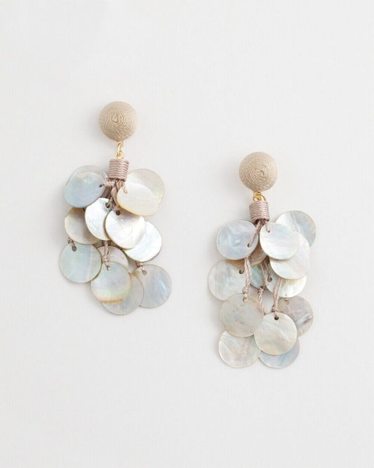 CHICO'S NO DROOP NEUTRAL SHELL EARRINGS