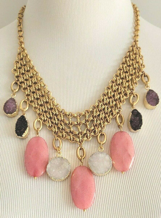CHICO'S MILTICOLORED BIB NECKLACE