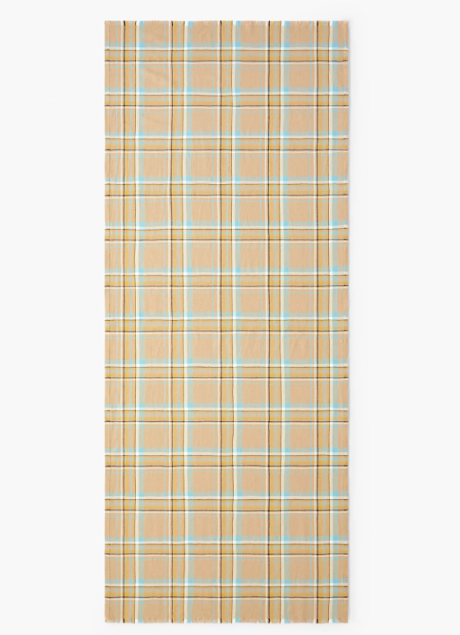 TALBOTS ICE PLAID OBLONG SCARF