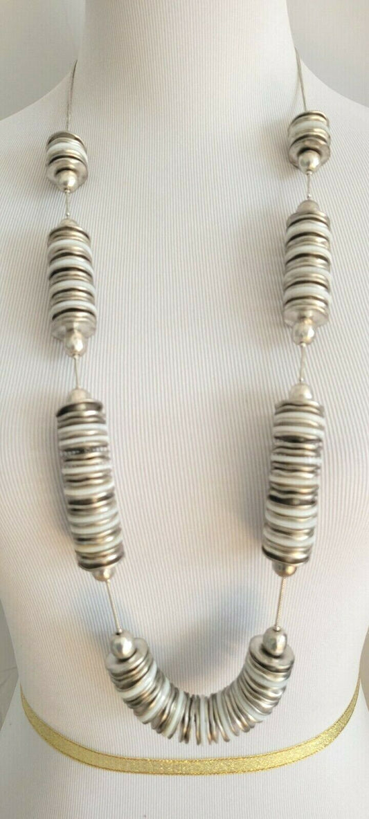 CHICO'S DISC AND BEAD NECKLACE