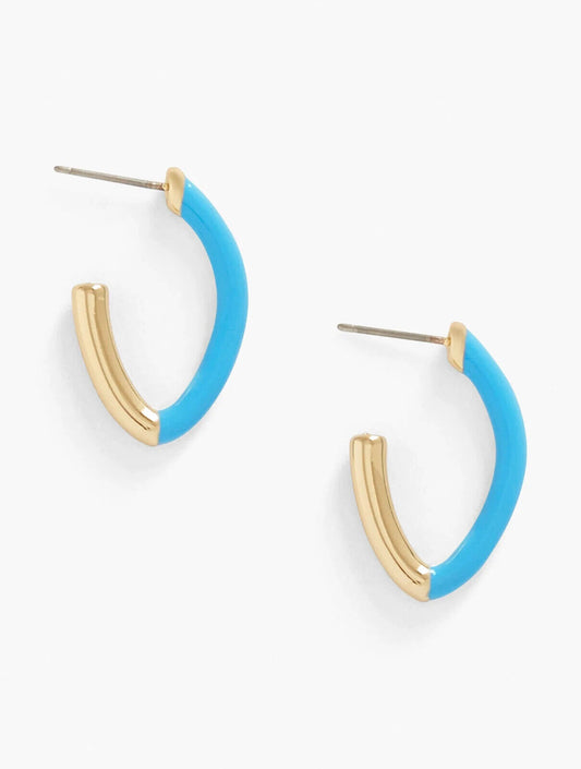 TALBOTS ENAMEL HOOP EARRINGS