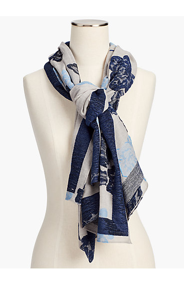 TALBOTS Floral Jacquard Scarf