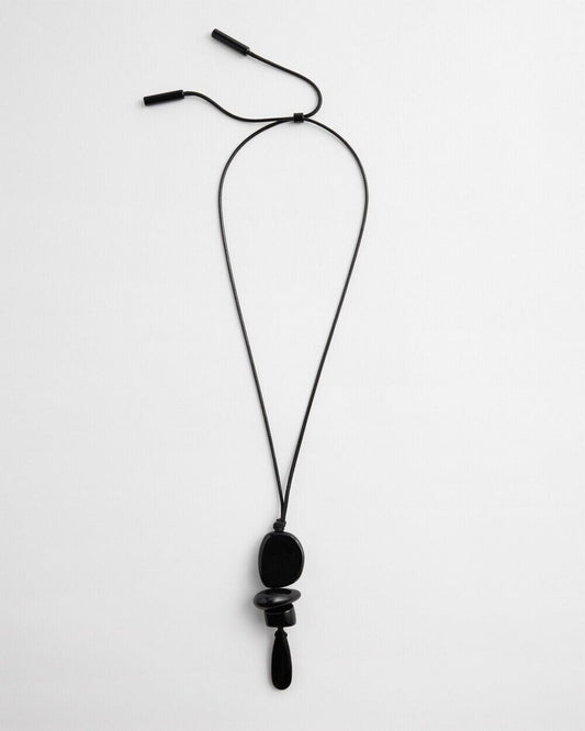 CHICO'S ADJUSTABLE STONE PENDANT NECKLACE