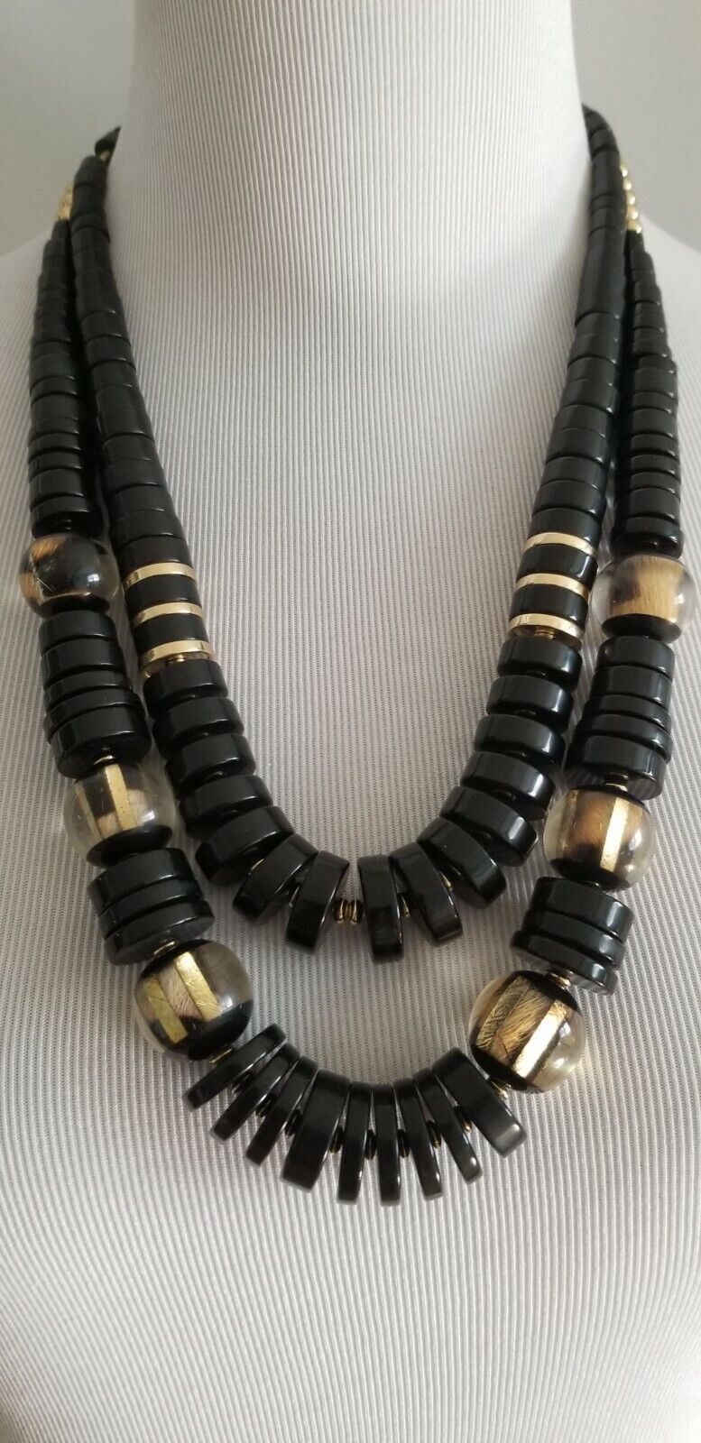 CHICO'S MULTI-STRAND ANIMAL-PRINT NECKLACE