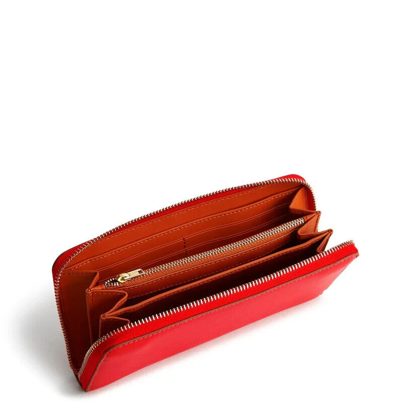 Vera Bradley Continental Wallet, Goji Berry Red in Leather