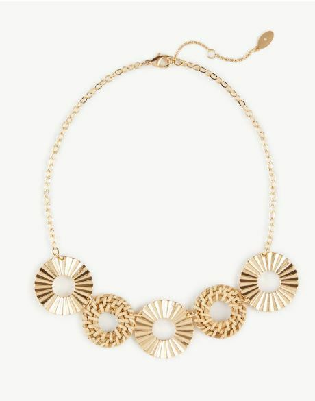 ANN TAYLOR STRAW STATEMENT NECKLACE