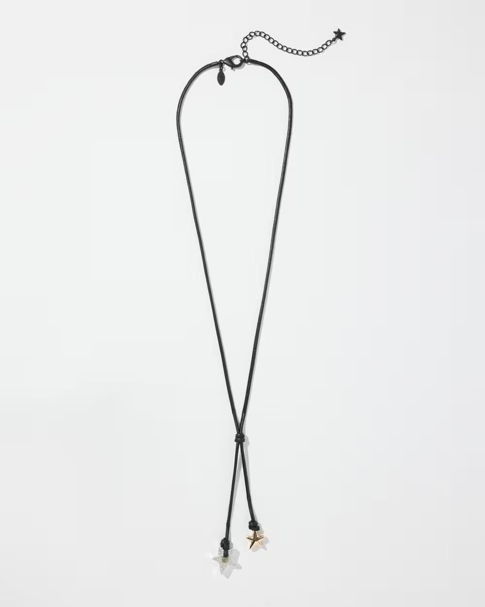 CHICO'S LEATHER STAR PENDANT NECKLACE