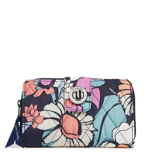 Vera Bradley Ultralight RFID Turnlock Wallet, Santa Fe Sun