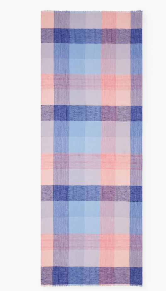 TALBOTS CHECKED OBLONG SCARF