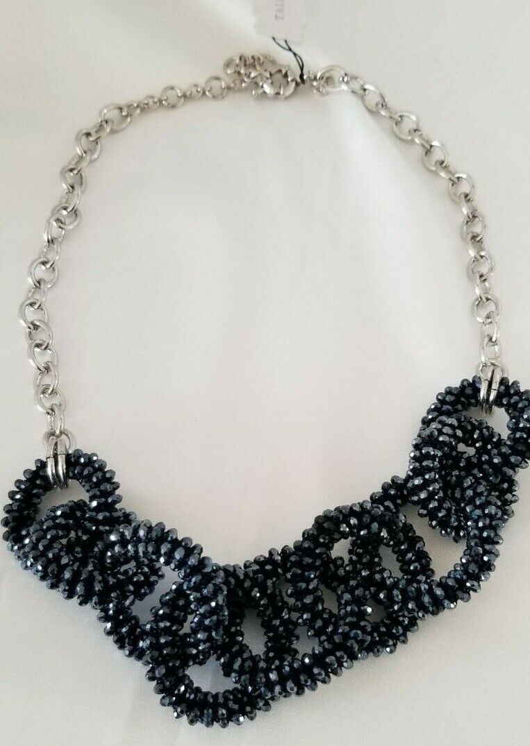 TALBOTS FACETED BEAD STATEMENT NECKLACE