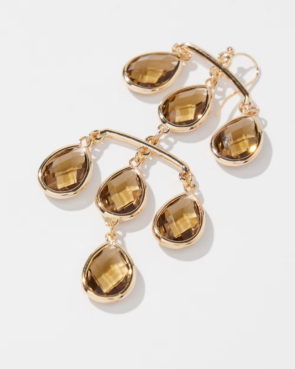 CHICO'S NEUTRAL CHANDELIER EARRINGS