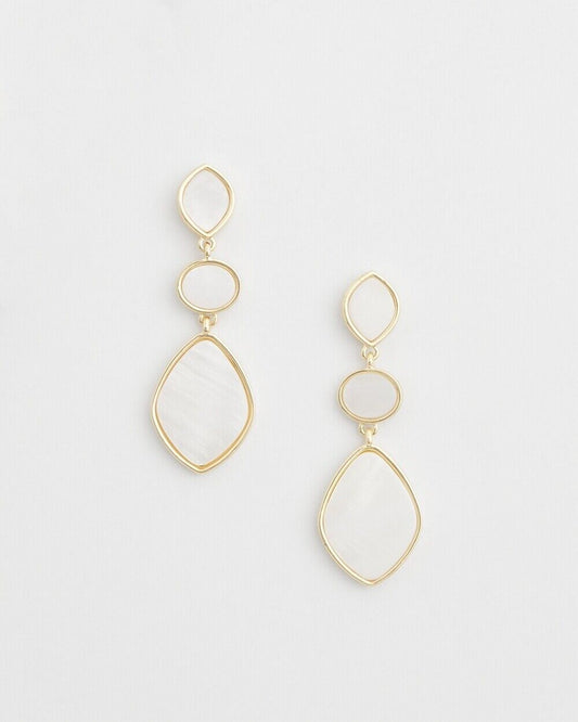 CHICO'S MOTHER OF PEARL EARRINGS