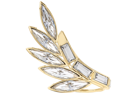 Swarovski Wonder Woman Armour ring Wing, White, Gold-tone plated