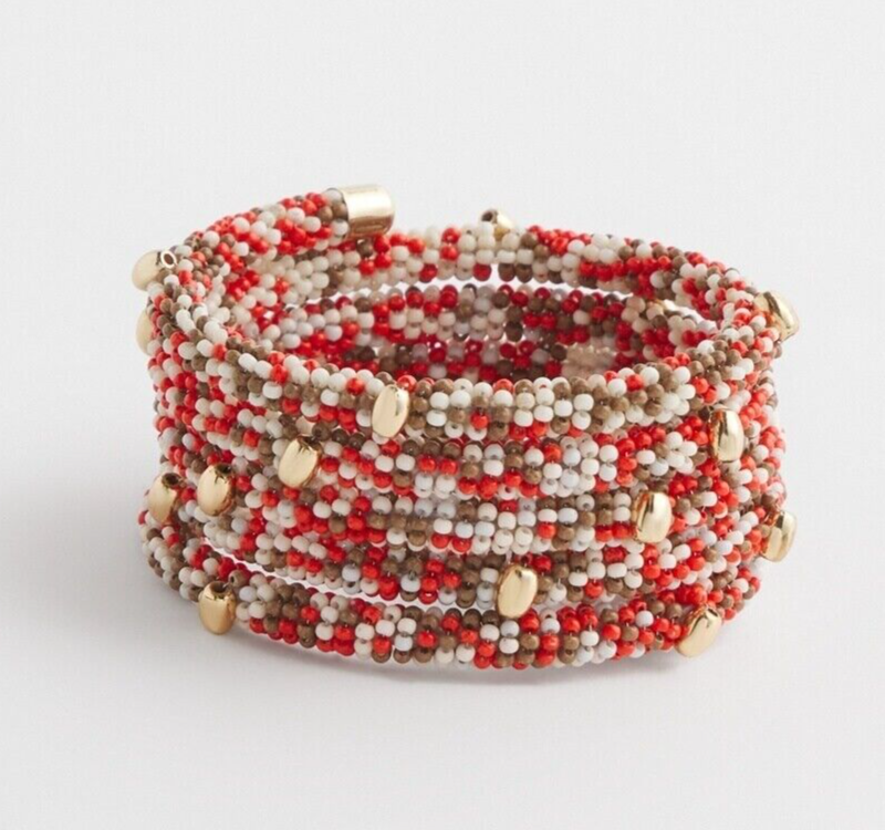 CHICO'S SEED BEAD COIL BRACELET