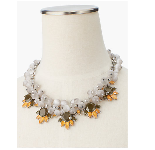 TALBOTS Mixed-Bead & Crystal Drop Necklace