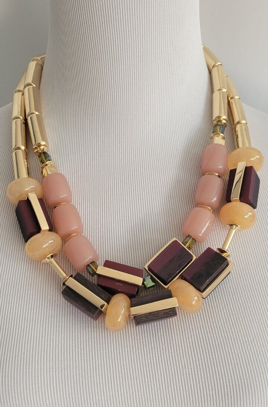 CHICO'S BEADED BIB NECKLACE