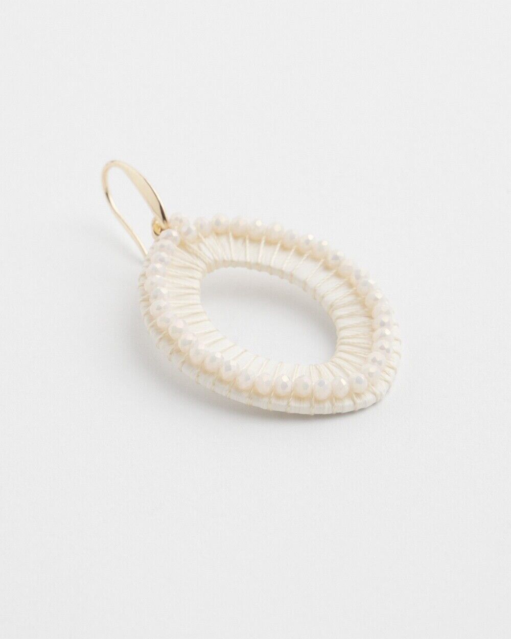 CHICO'S NO DROOP WHITE NAVETTE EARRINGS