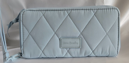 Vera Bradley RFID Accordion Wristlet, Sea Salt Blue