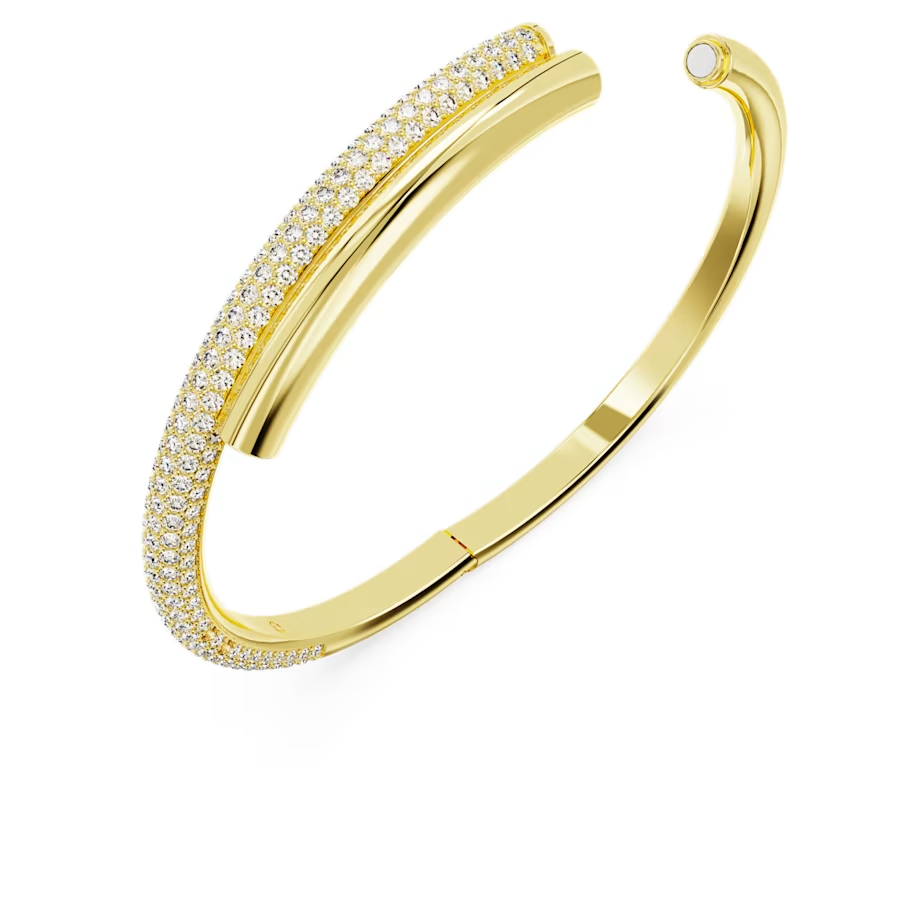 Swarovski Dextera Bangle Magnetic closure, Gold-tone plated