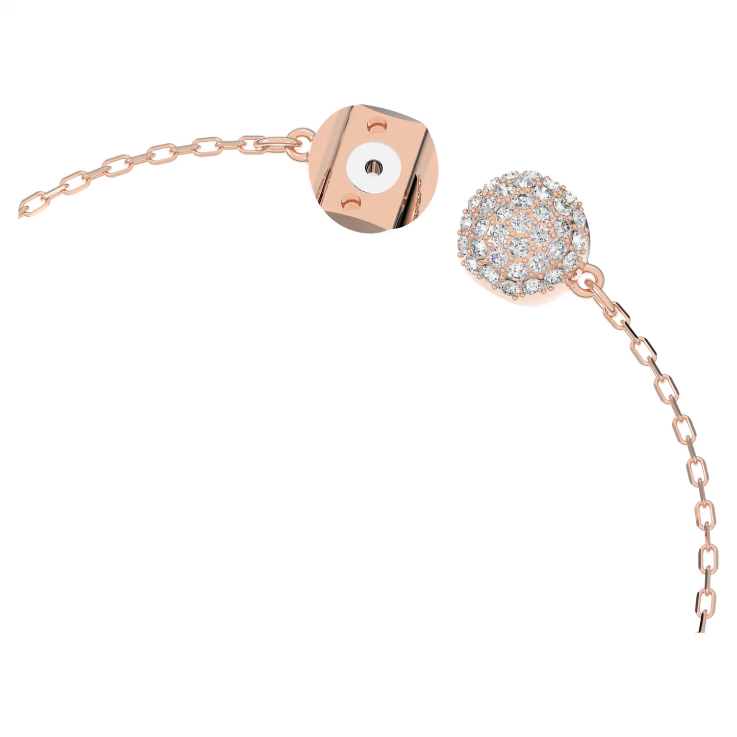 Swarovski Swan bracelet Magnetic closure, Swan, Pink, Rose gold-tone plated