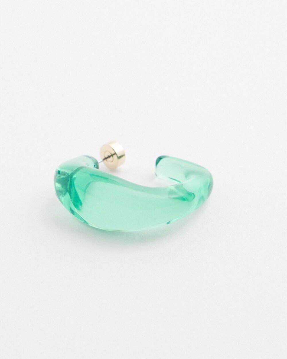 CHICO'S NO DROOP GREEN LUCITE EARRINGS