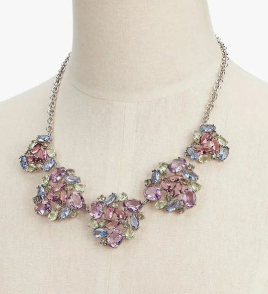 TALBOTS PASTEL JEWELED STATEMENT NECKLACE
