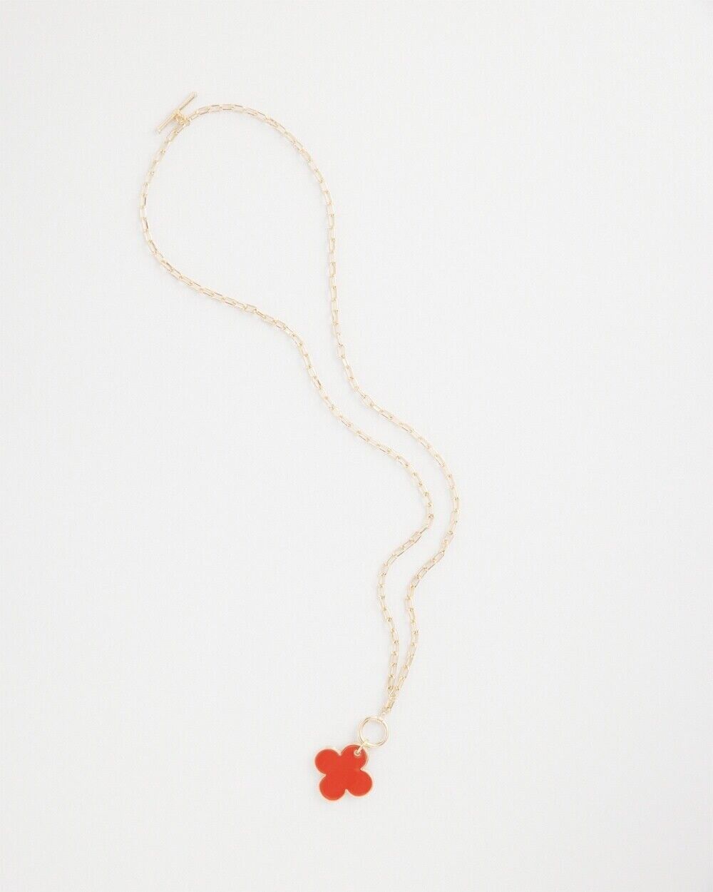 CHICO'S ORANGE REVERSIBLE PENDANT NECKLACE
