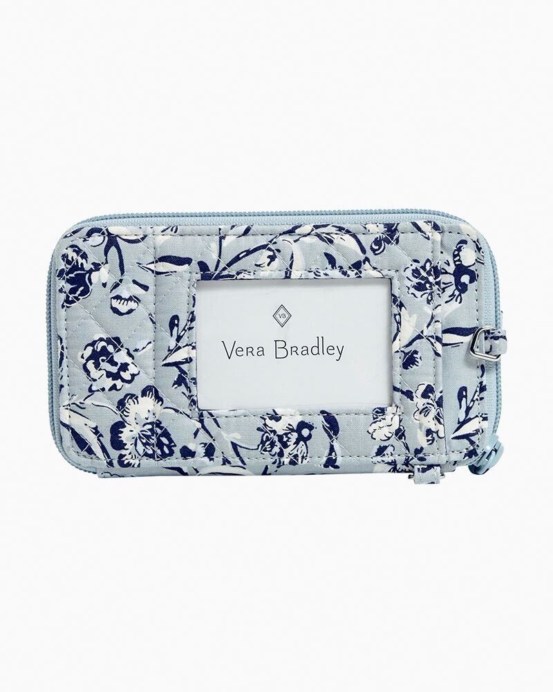 Vera Bradley RFID Smartphone Wristlet, Perennials Gray