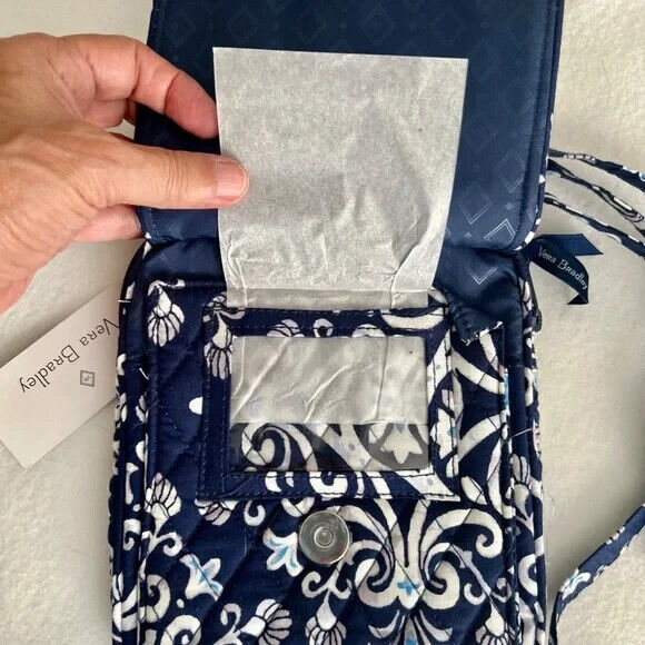 Vera Bradley RFID Mini Hipster, Steel Blue Medallion