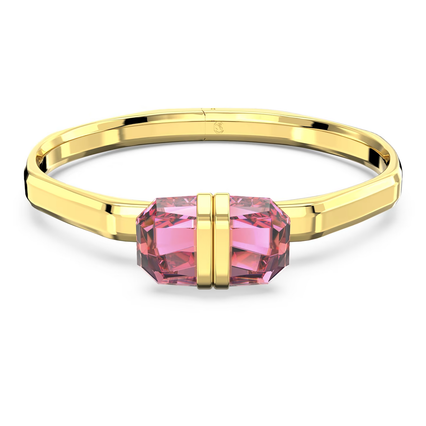 Swarovski Lucent bangle Magnetic closure, Pink, Gold-tone plated