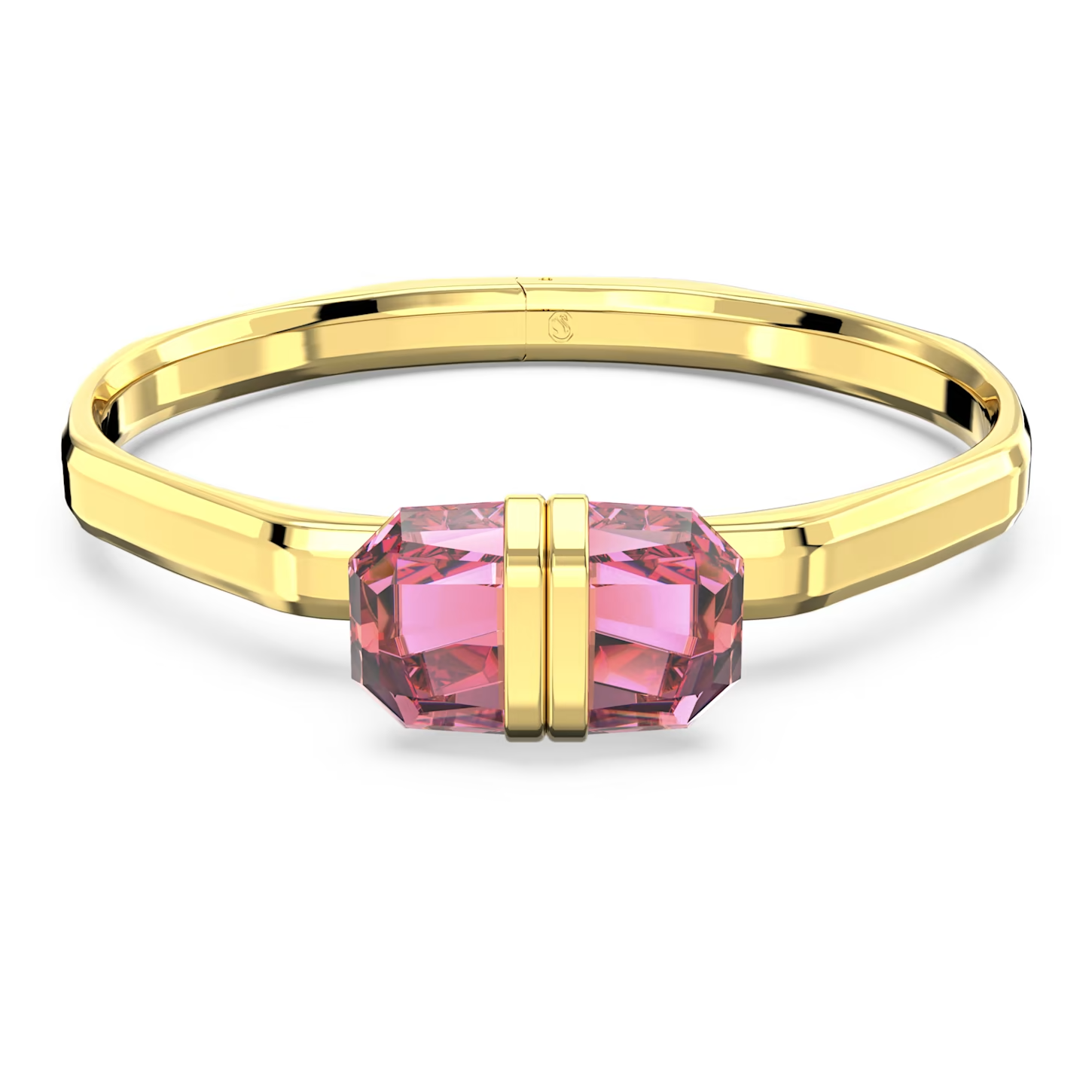 Swarovski Lucent bangle Magnetic closure, Pink, Gold-tone plated