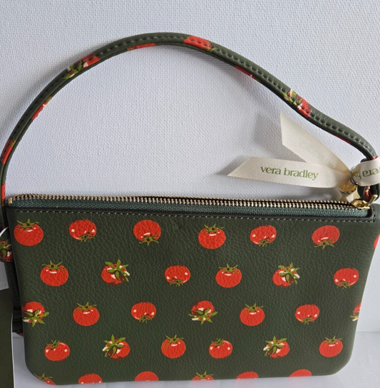 Vera Bradley Knotted Wristlet, Tiny tomatoes in Leather