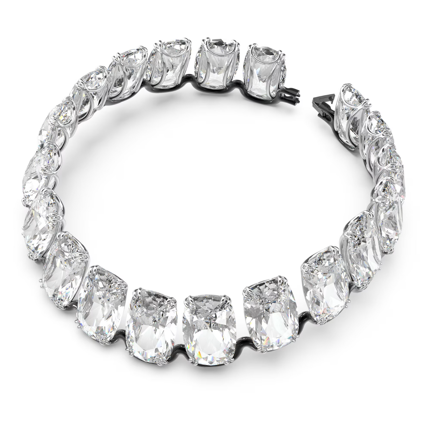 Swarovski Harmonia choker Oversized floating crystals, White, Mixed metal finish