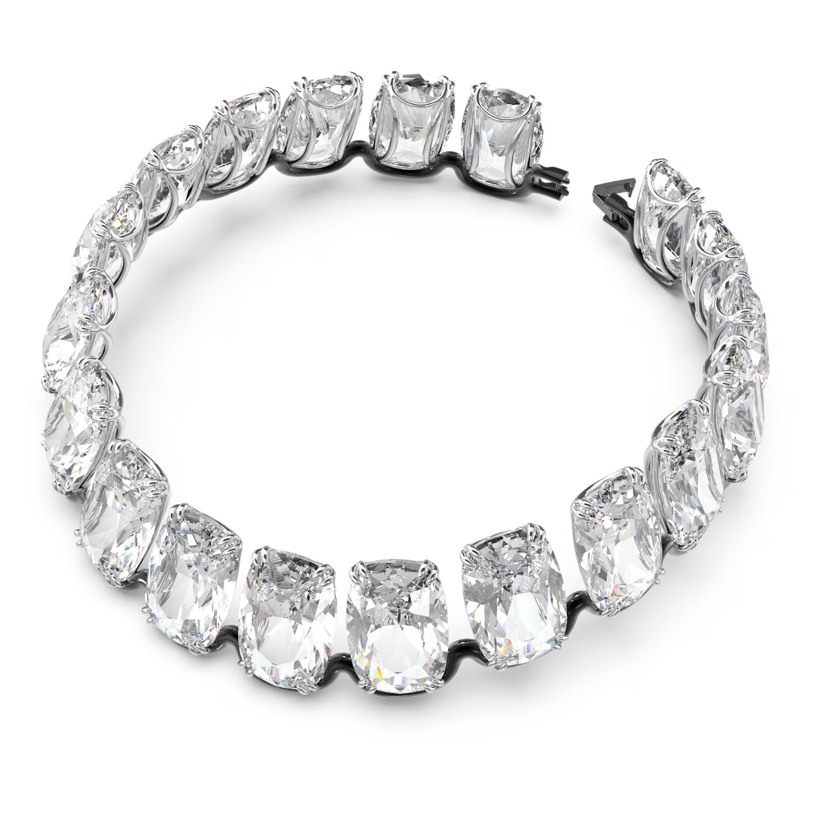 Swarovski Harmonia choker Oversized floating crystals, White, Mixed metal finish